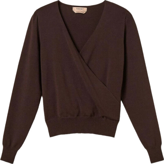 Twinset Dame Strikkevarer Brun M, Twinset Dame Strikkevarer Brun M,