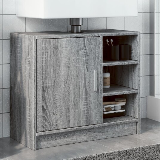Servantskap grå sonoma 63x29x55 cm konstruert tre 8721102815560