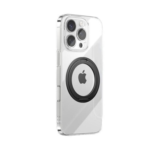 Joyroom JR 16JL6 iPhone 16 Pro Max Ultra Thin MagSafe Compatible Case with 360 Ring Stand   Black