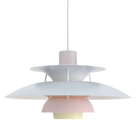 Louis Poulsen PH 5 Pendel Pastels Oyster/Blue/Rose Louis Poulsen PH 5 Pendel Pastels Oyster/Blue/Rose