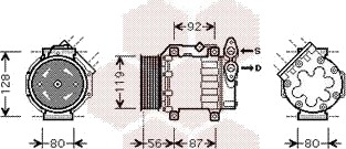 AC-kompressor VAN WEZEL 1800K431 AC-kompressor VAN WEZEL 1800K431