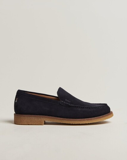 Boss BLACK Kope Suede Moccasin Dark Blue