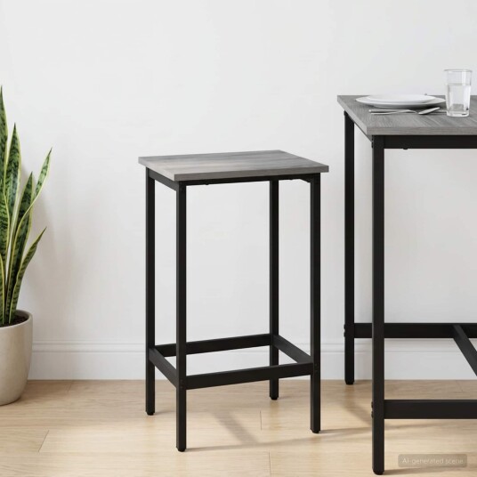 vidaXL Barstol Grå Sonoma 40 x 32 x 74 cm Konstruert tre vidaXL Barstol Grå Sonoma 40 x 32 x 74 cm Konstruert tre