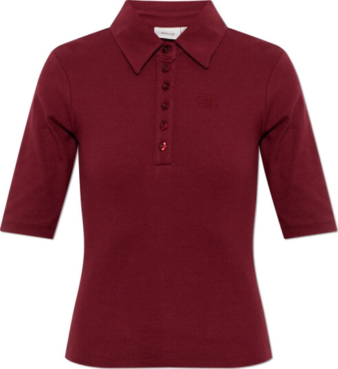 Gestuz Gzdrew Polo Top Burgundy XL Gestuz Gzdrew Polo Top Burgundy XL