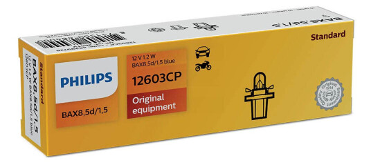 Philips pære 8,5d/1,5 Blue Bax 10 pakning