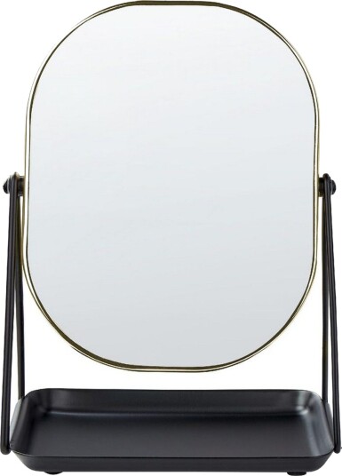 Sminkspegel Beliani Correze Guld/svart GOLD\|\|Black