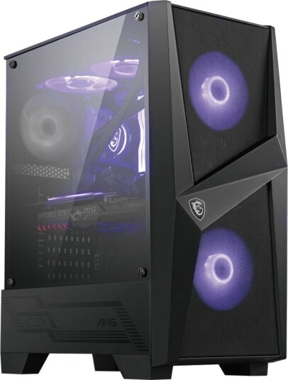 MSI MAG Forge 100M Midi Tower Kabinett - Svart med LED Belysning