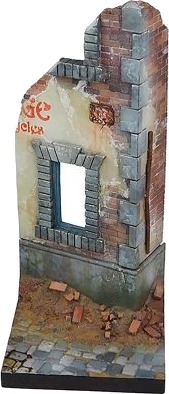 Wittmax Scenics Diorama Bases Ruined Street Corner 7X7x16