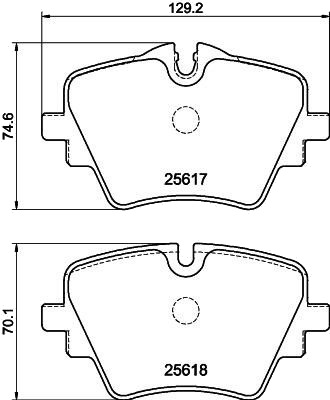 HELLA 8DB 355 045 811 Bremseklosser