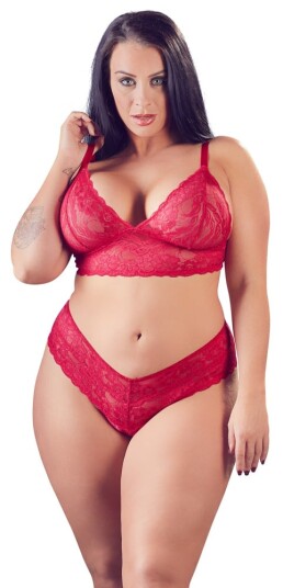 Loving Red Bra and Crotchless String Loving Red Bra and Crotchless String