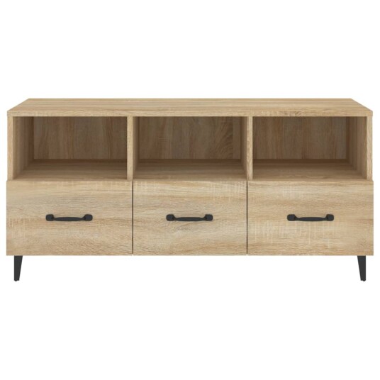 vidaXL TV-benk sonoma eik 102x35x50 cm konstruert tre