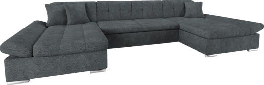 Dewitt Sovesofa med Dobbel Sjeselong 4 seter i Bouclé   Grå