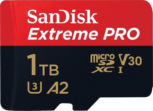SanDisk Extreme Pro - Flashminnekort (microSDXC til SD-adapter inkludert) - 1 TB - A2 / Video Class V30 / UHS-I U3 / Class10 - microSDXC UHS-I
