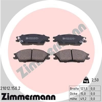 Bremseklosser ZIMMERMANN 21012.150.2 Bremseklosser ZIMMERMANN 21012.150.2