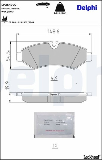 DELPHI LP3549LC Bremseklosser