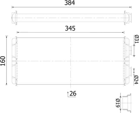 Varmeapparat register MAHLE AH 296 000S