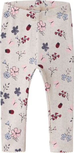 Name It Leggings - NbfCamellia-Peyote Melange - Name It - 1 år (80) - Leggings Beige Blå Rosa Rød