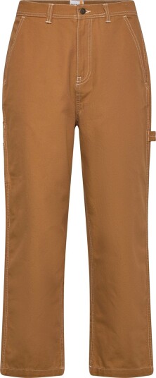 Timberland Washed Duck Canvas Carpenter Pant Dark Wheat Boot Brown 34 x 32