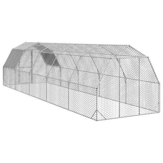 Kyllingløp Med Tak 2.5X10X2.25 M Galvanisert Stål Kyllingløp Med Tak 2.5X10X2.25 M Galvanisert Stål