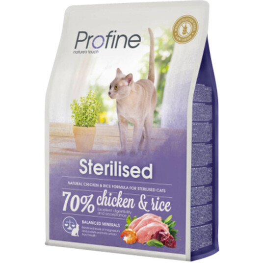 Profine Sterilisert Kattemat Tørrfôr med Kylling og Ris 2 kg Profine Sterilisert Kattemat Tørrfôr med Kylling og Ris 2 kg
