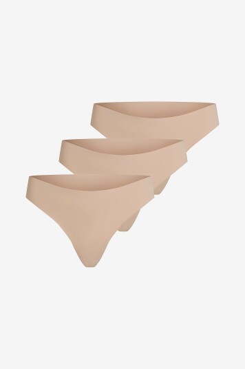 Hunkemöller Stringtruser Invisible String Rugby Tan 3 pakning Beige Hunkemöller Stringtruser Invisible String Rugby Tan 3 pakning Beige