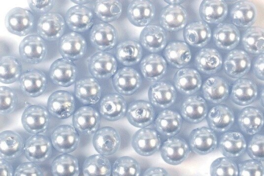 Plastpärlor 4mm 500g Ljusblå