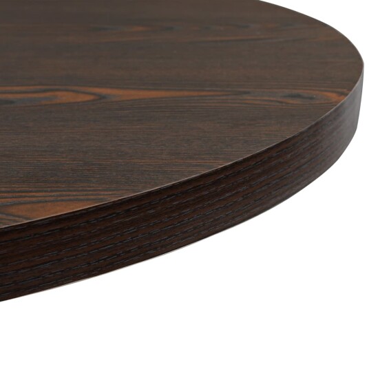 vidaXL Bistrobord MDF og stål rund 80x75 cm mørk aske vidaXL Bistrobord MDF og stål rund 80x75 cm mørk aske