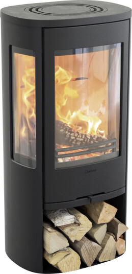 Contura 856 Style svart vedovn med sideglass og støpejernsdør Contura 856 Style svart vedovn med sideglass og støpejernsdør