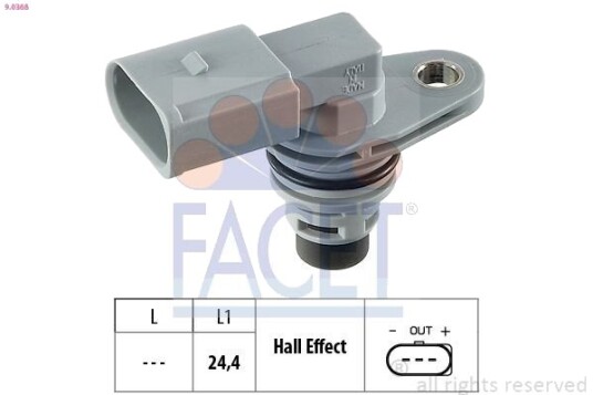 Sensor, kamakselposisjon FACET 9.0368 Sensor, kamakselposisjon FACET 9.0368