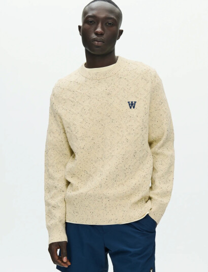 WOOD WOOD Wwlamin Crew Neck 25373   Cream   XXL