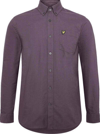 Lyle & Scott Plain Oxford Shirt Purple XL