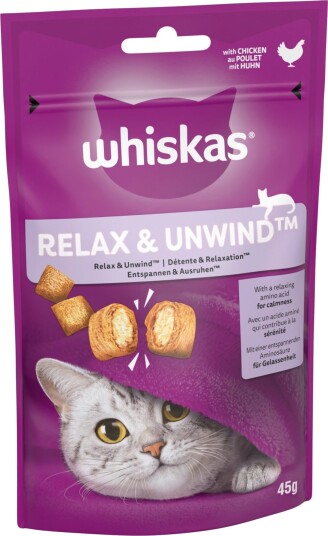 Whiskas Snacks Relax & Unwind Kylling 8 X 45 G