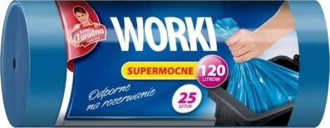 Anna Zaradna Avfallsekker Supermocne 120L 25 Stk Blå Anna Zaradna Avfallsekker Supermocne 120L 25 Stk Blå