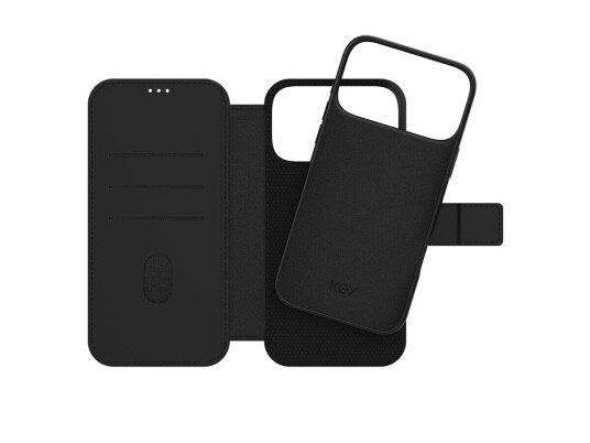 Key Lommebok med magnetdeksel iPhone 17 Pro Max Svart