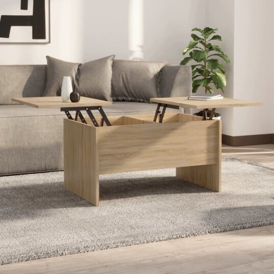 vidaXL Salongbord sonoma eik 80x50x42,5 cm konstruert tre