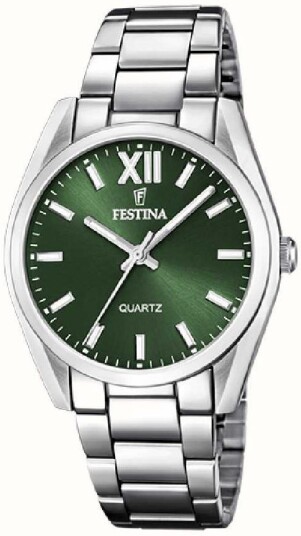 Festina Dameklokke F20622 4 Boyfriend Grønn/Stål Ø37 mm Festina Dameklokke F20622 4 Boyfriend Grønn/Stål Ø37 mm