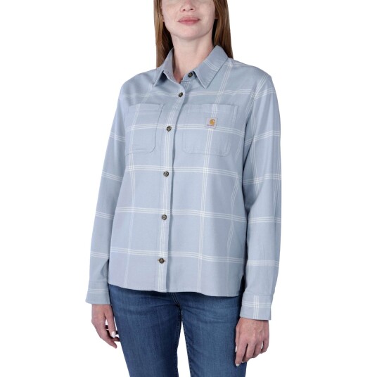 Carhartt Midweight Flannel Shirt Women"s Neptune XS Carhartt Midweight Flannel Shirt Women"s Neptune XS