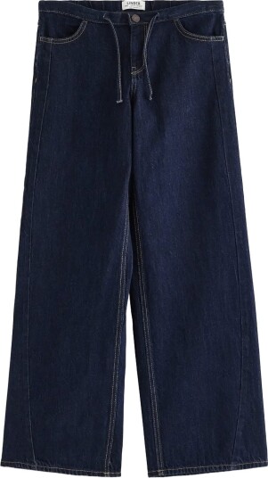 Lindex Wide Denim Trousers With Regular Waist Navy 170