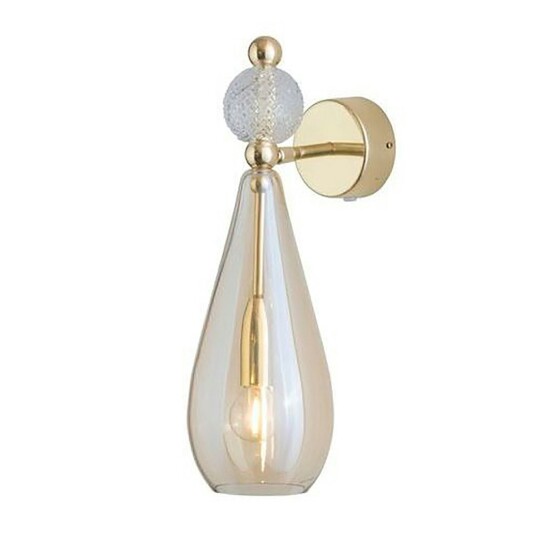 Smykke Vegglampe Golden Smoke / Crystal Check Ball / Shiny Gold Smykke Vegglampe Golden Smoke / Crystal Check Ball / Shiny Gold