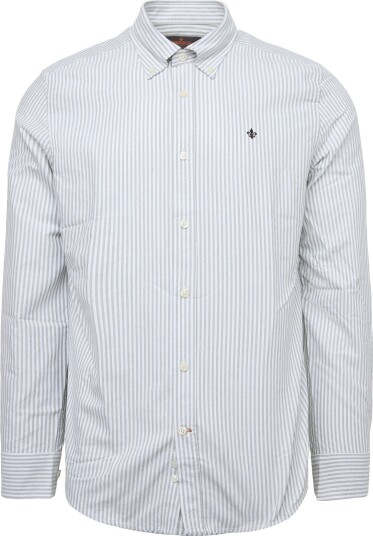 Morris Douglas Oxford Stripe Shirt Slim Fit OLIVE S Morris Douglas Oxford Stripe Shirt Slim Fit OLIVE S