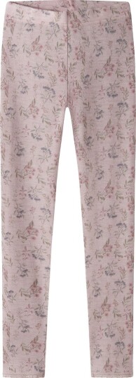 Name It Leggings Ull NkfWang Violet Ice/Blomster + Blader Name It 7 8 år (122 128) Leggings Ull Lilla Rosa