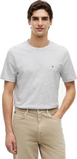 Tommy Hilfiger Ess Seasonal Reg Fit Stripe Tee White XXL Tommy Hilfiger Ess Seasonal Reg Fit Stripe Tee White XXL