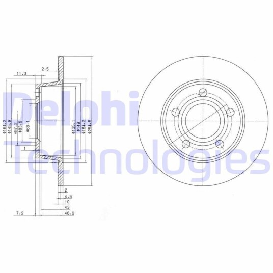 Bremseskive DELPHI BG3672