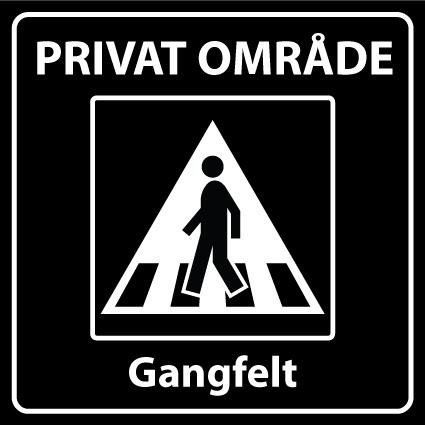 Skilt   Privatrettslig   Gangfelt