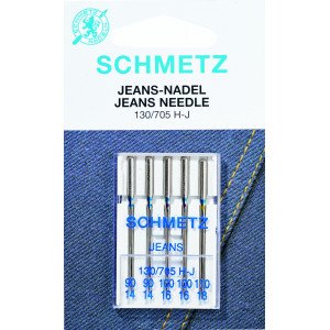 Schmetz Jeansnål ass. 90/14--110/18 130/705 H-J, 90/14-110/18, 5-pack