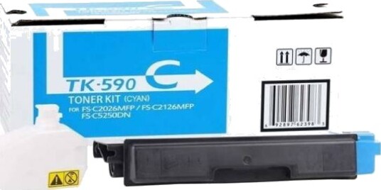 Kyocera TK-590 C lasertoner - 1T02KVCNL0 Original - Cyan 5000 sider
