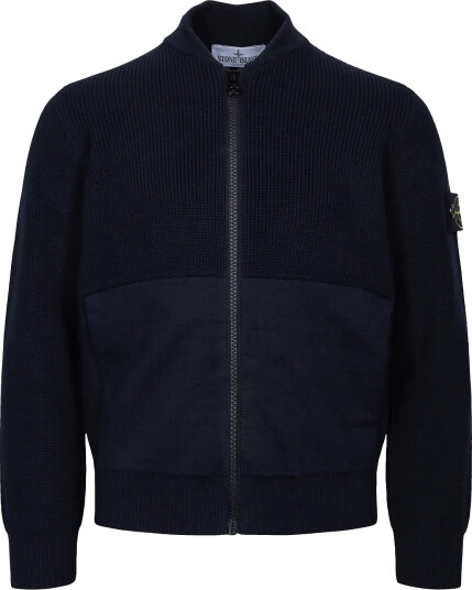 Stone Island Kids Junior Zip Up Navy 128