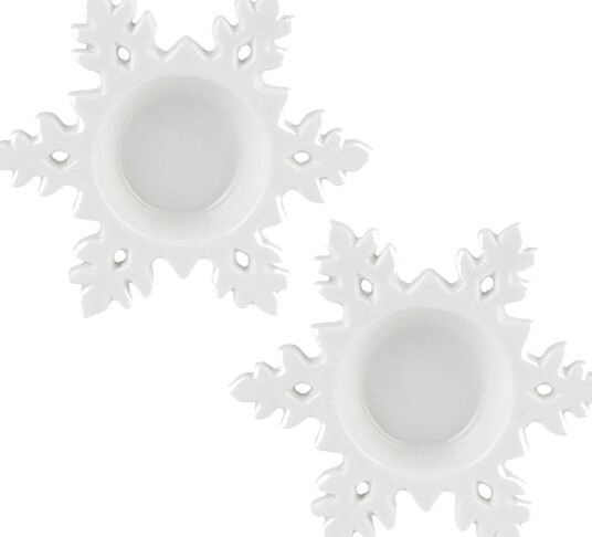 Porsgrunds Porselænsfabrik Snøfall Telysestaker 12x2,5cm 2pk Porsgrunds Porselænsfabrik Snøfall Telysestaker 12x2,5cm 2pk