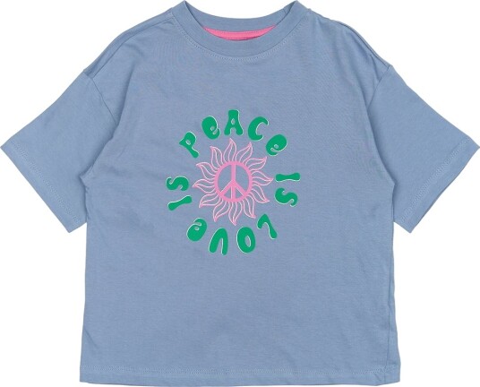 The New Tnpaulette Os S_S Tee Blue 122/128