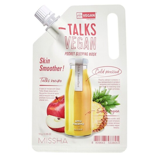 MISSHA Talks Vegan Squeeze Pocket Sleeping Mask Skin Smoother 10 g